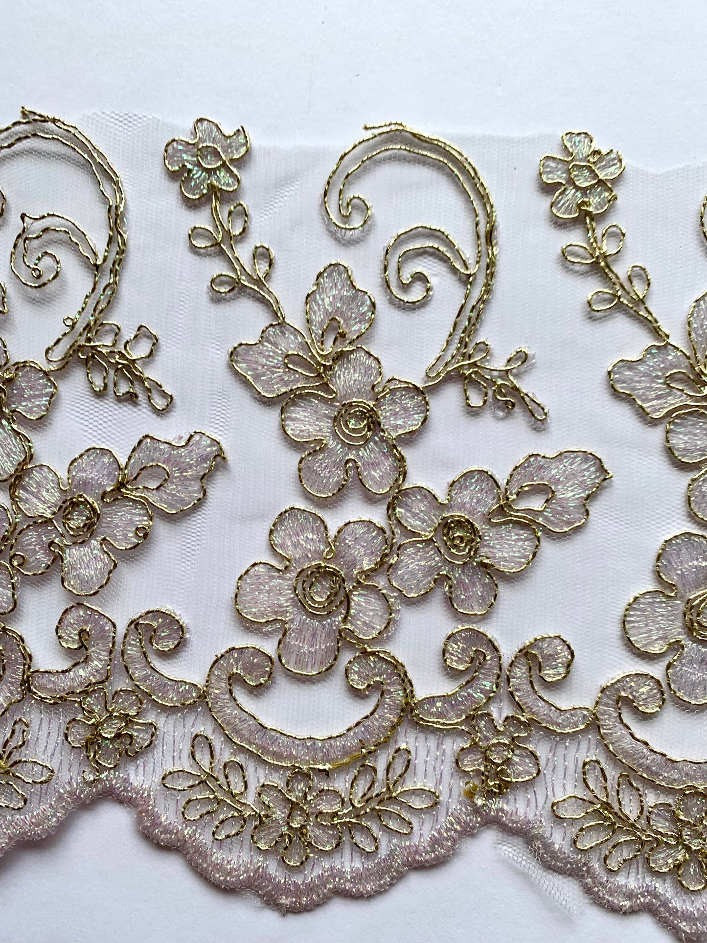 Daisy Lace Border - Silver