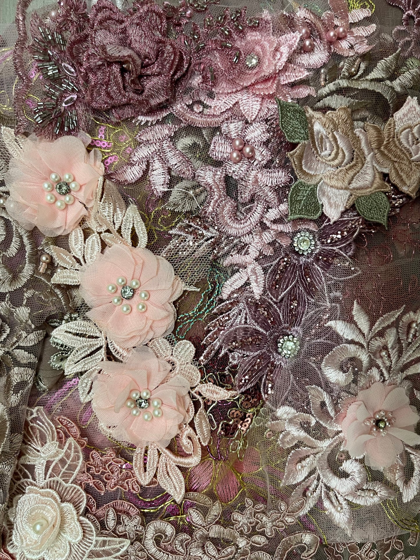 Lace Remnants -Dusky Pink