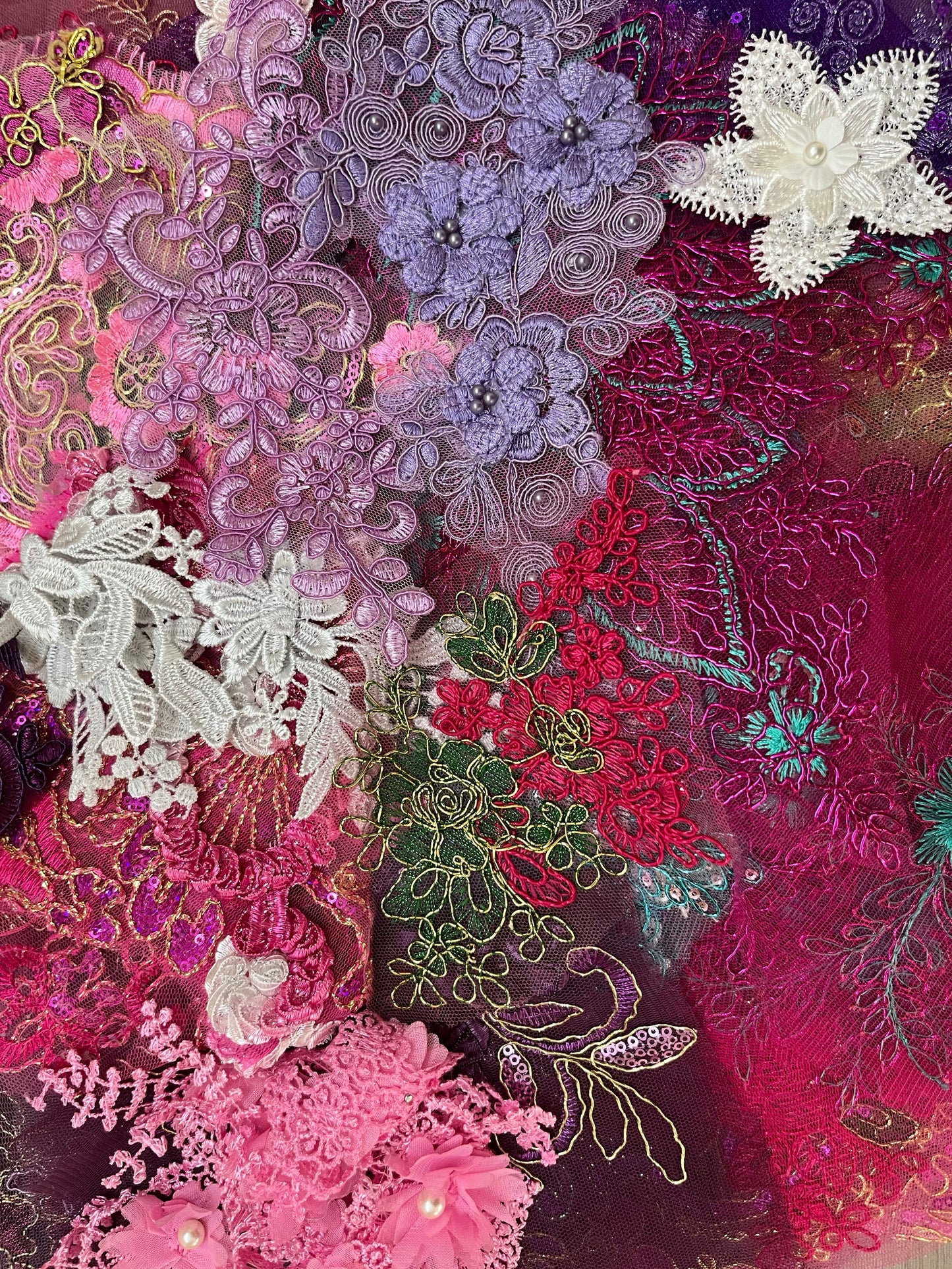 Lace Remnants -Pink Purple