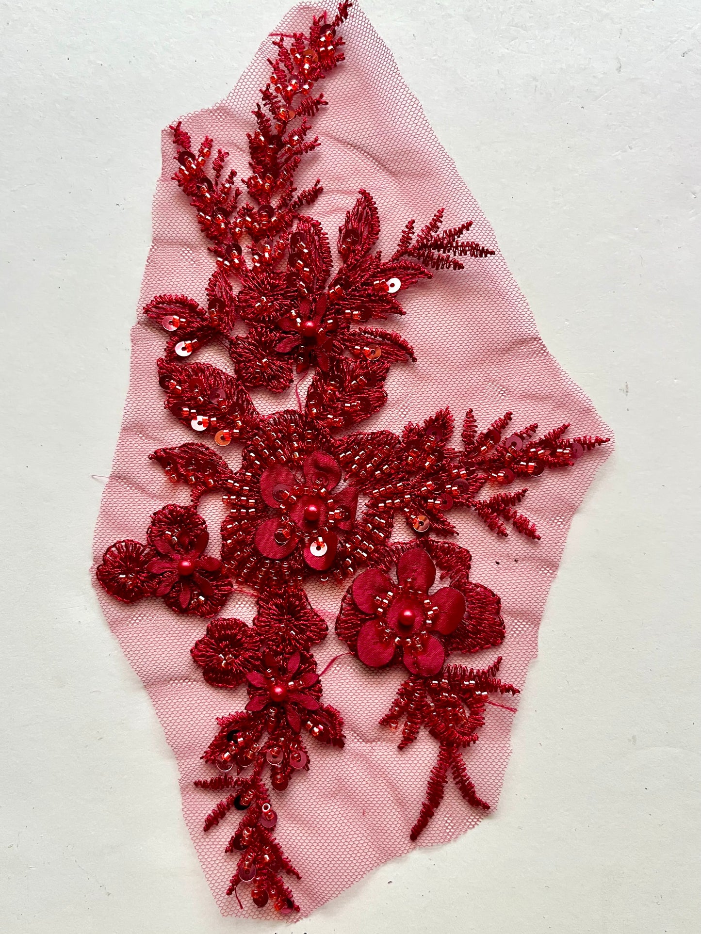 Beaded Appliqué Posy #1 - 3D#