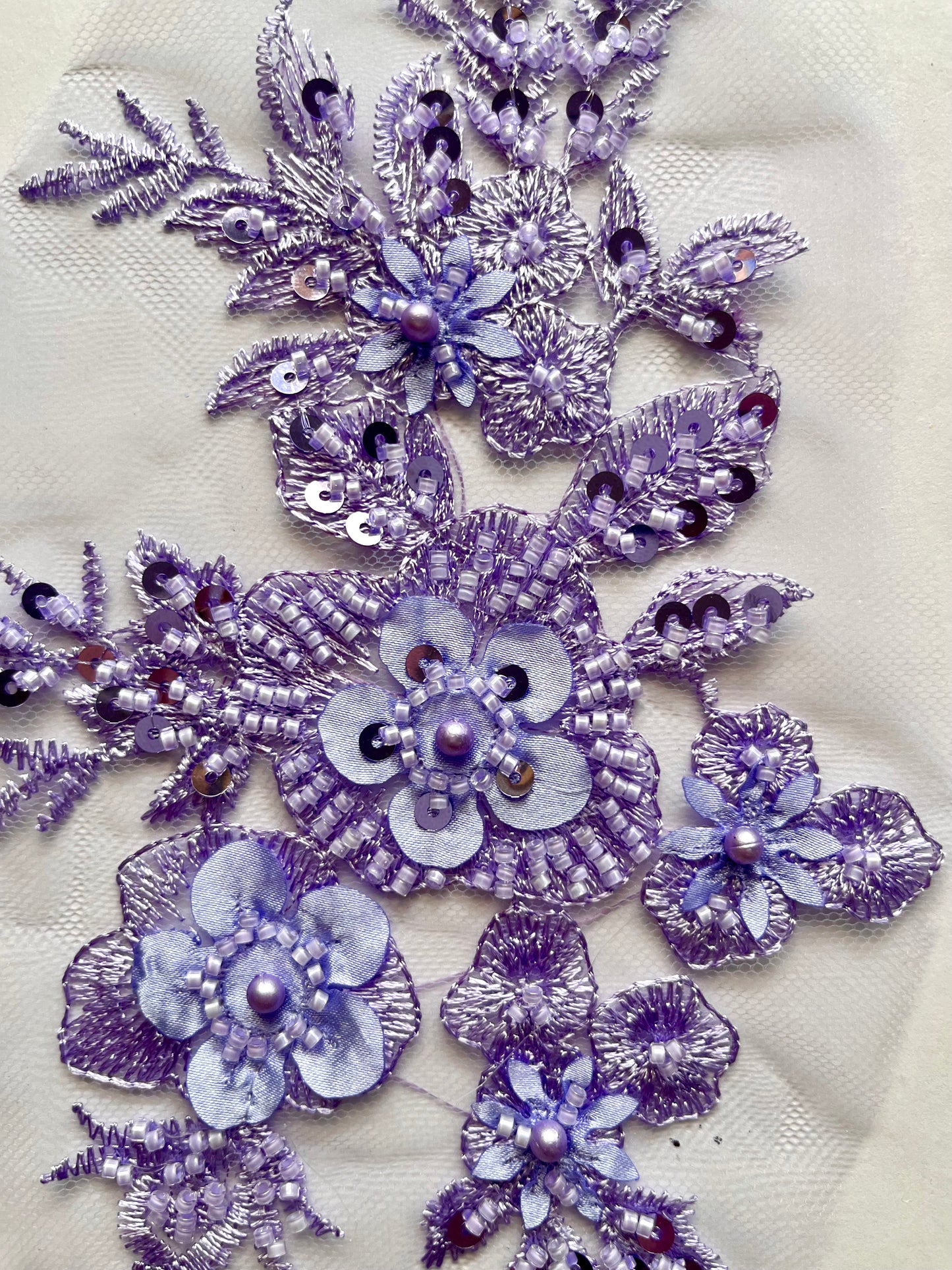 Beaded Appliqué Posy #1 - 3D#