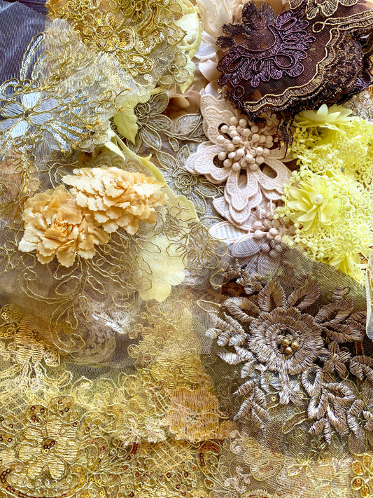 Lace Remnants -#15 Gold and Yellow