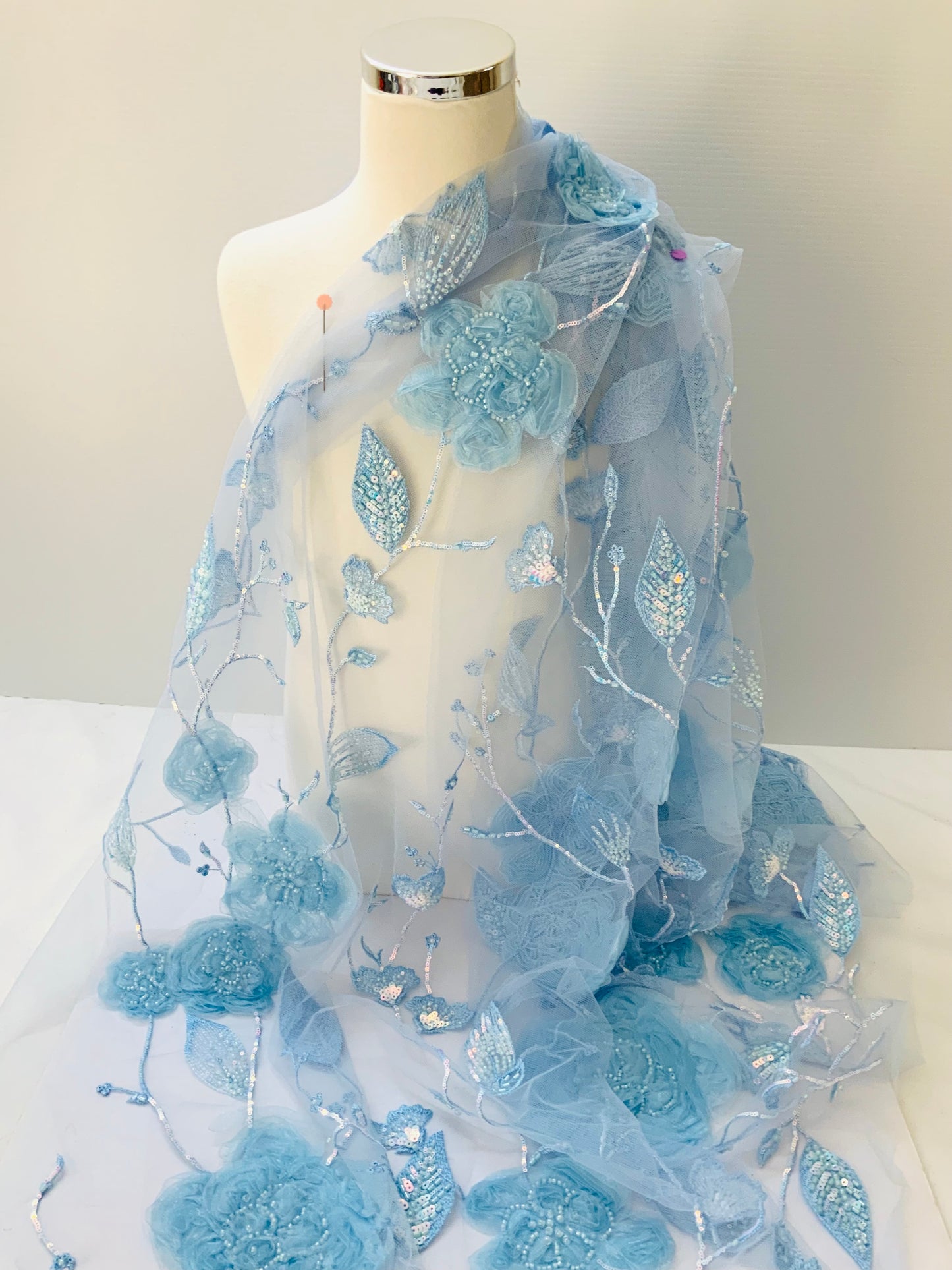 Large Roses - Baby Blue