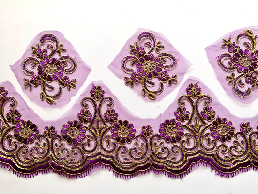 Lily Lace Border - Purple