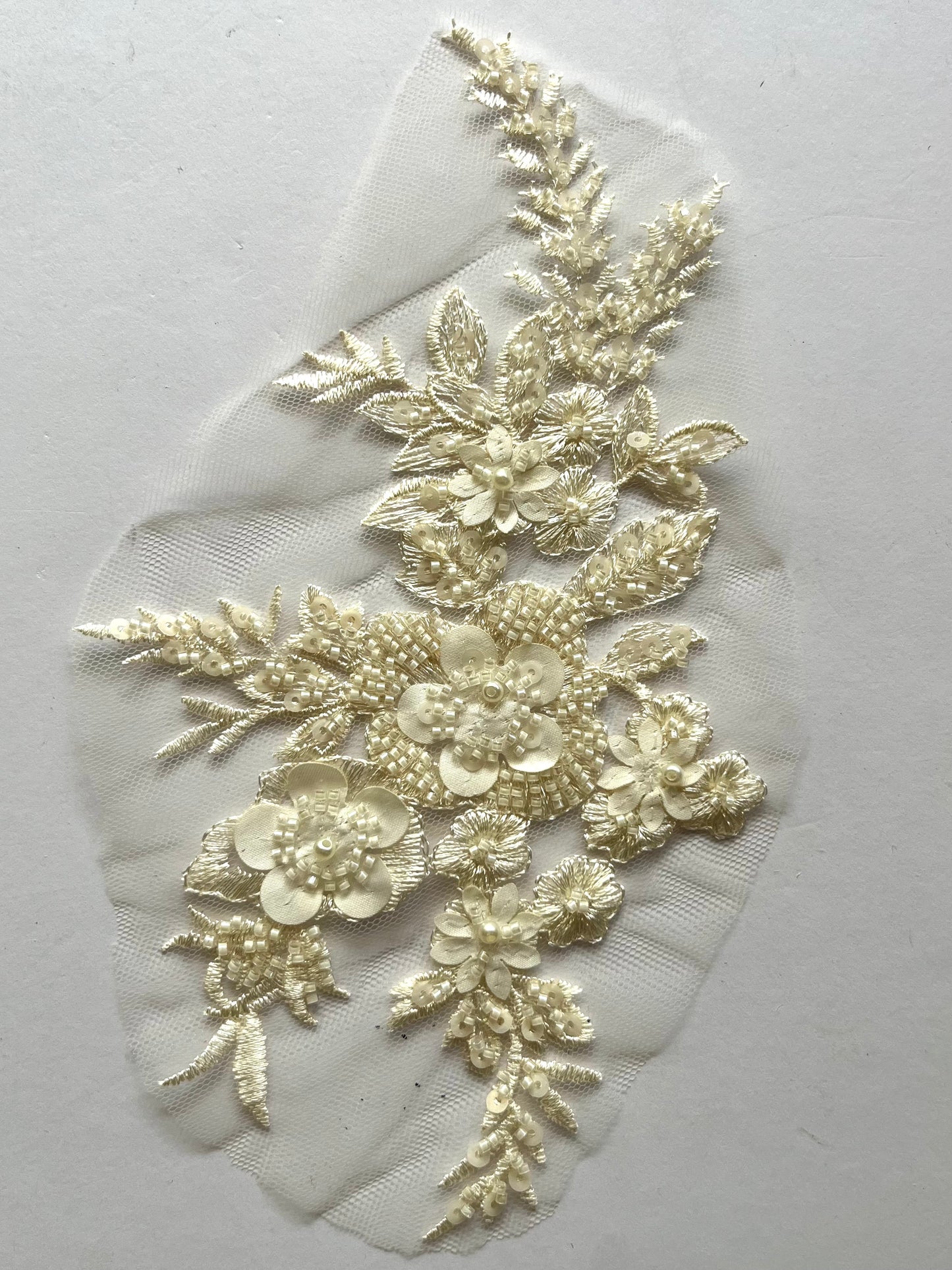 Beaded Appliqué Posy #1 - 3D#