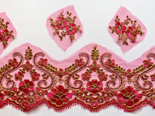 Bella Lace Border - Rose