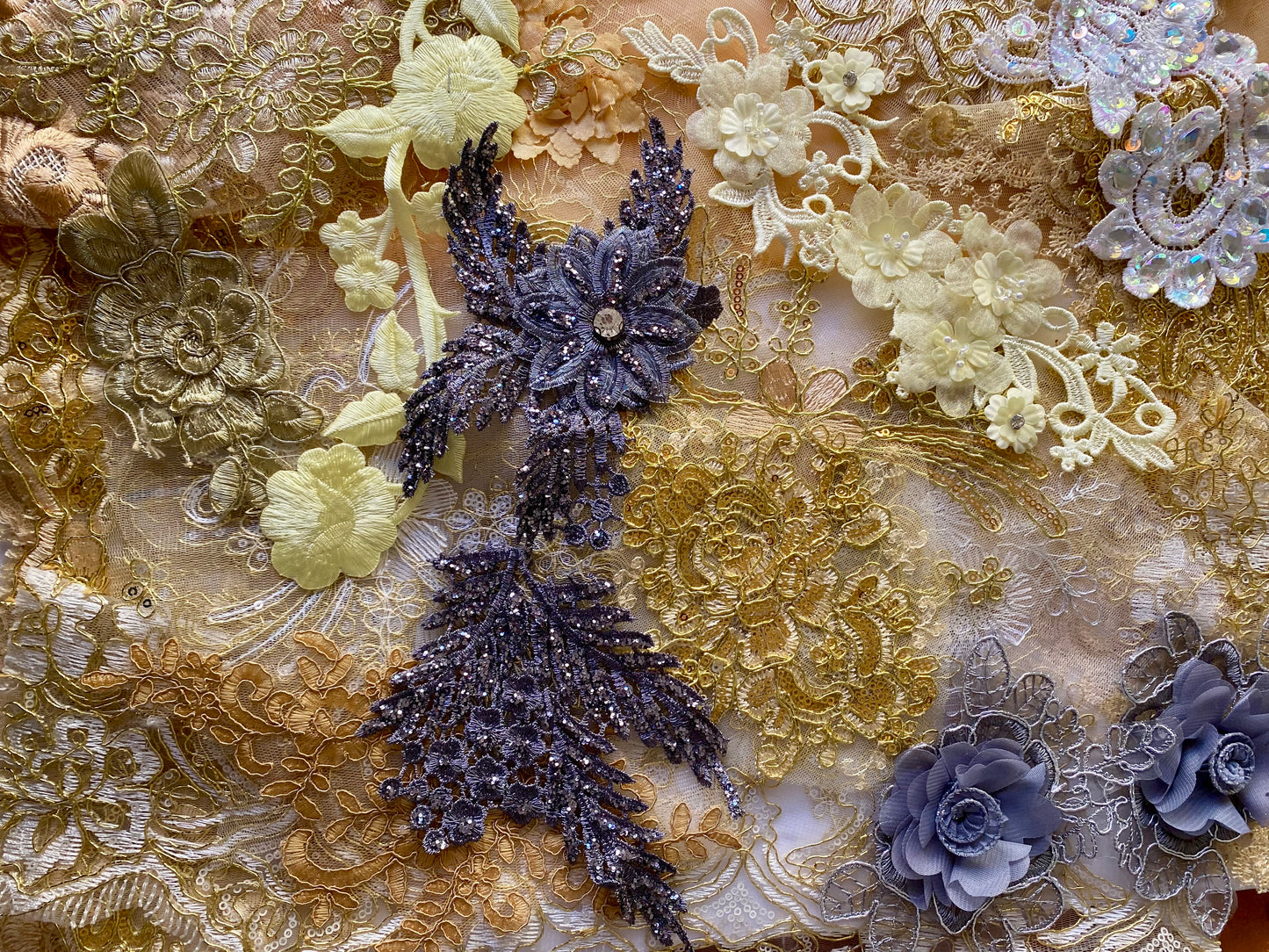 Lace Remnants -#15 Gold and Silver