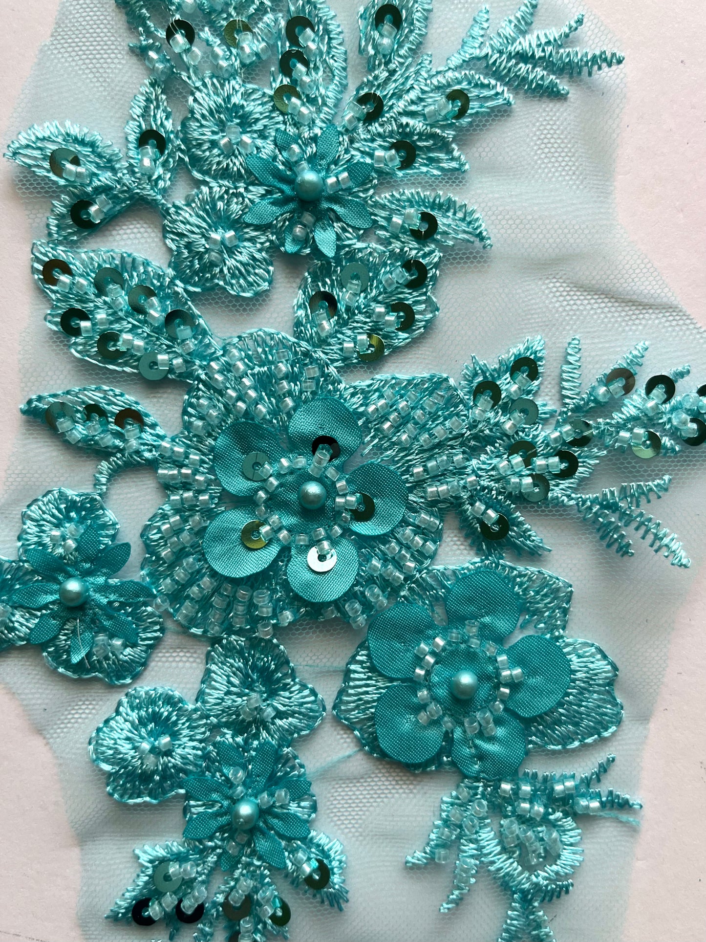 Beaded Appliqué Posy #1 - 3D#