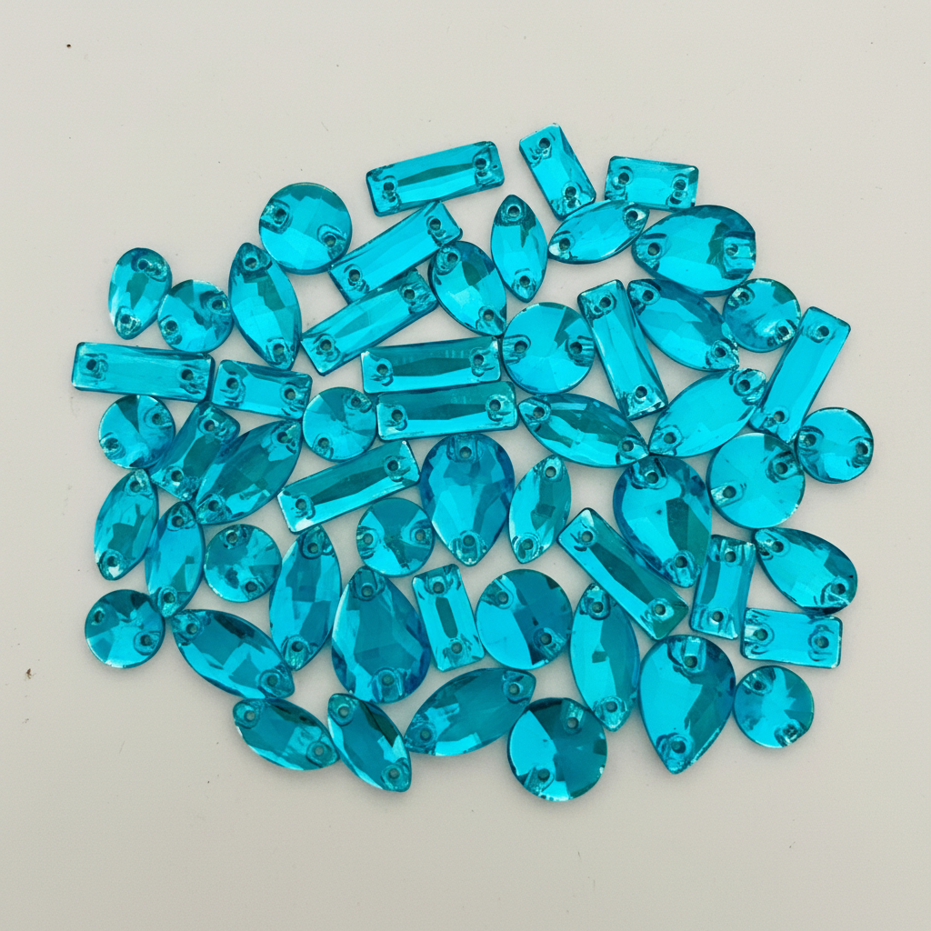 Aquamarine - Mixed Glass Shapes