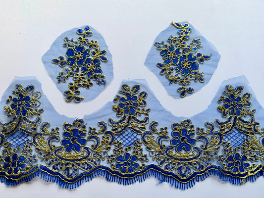 May Lace Border - Royal Blue