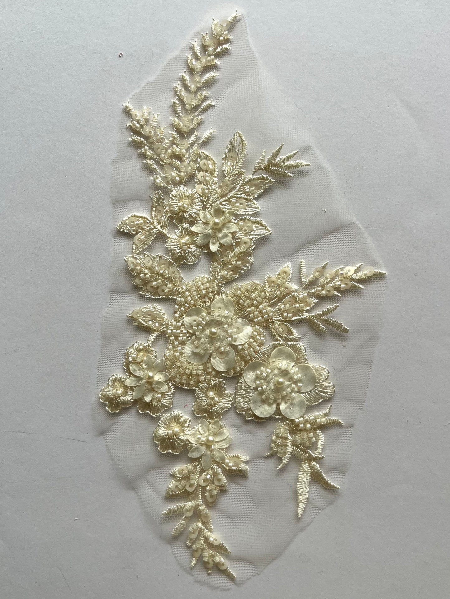 Beaded Appliqué Posy #1 - 3D#