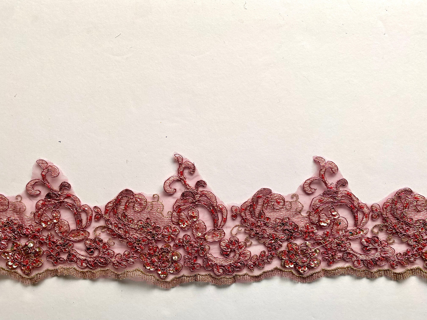 Dusky Pink Lace Trim - BLT#11