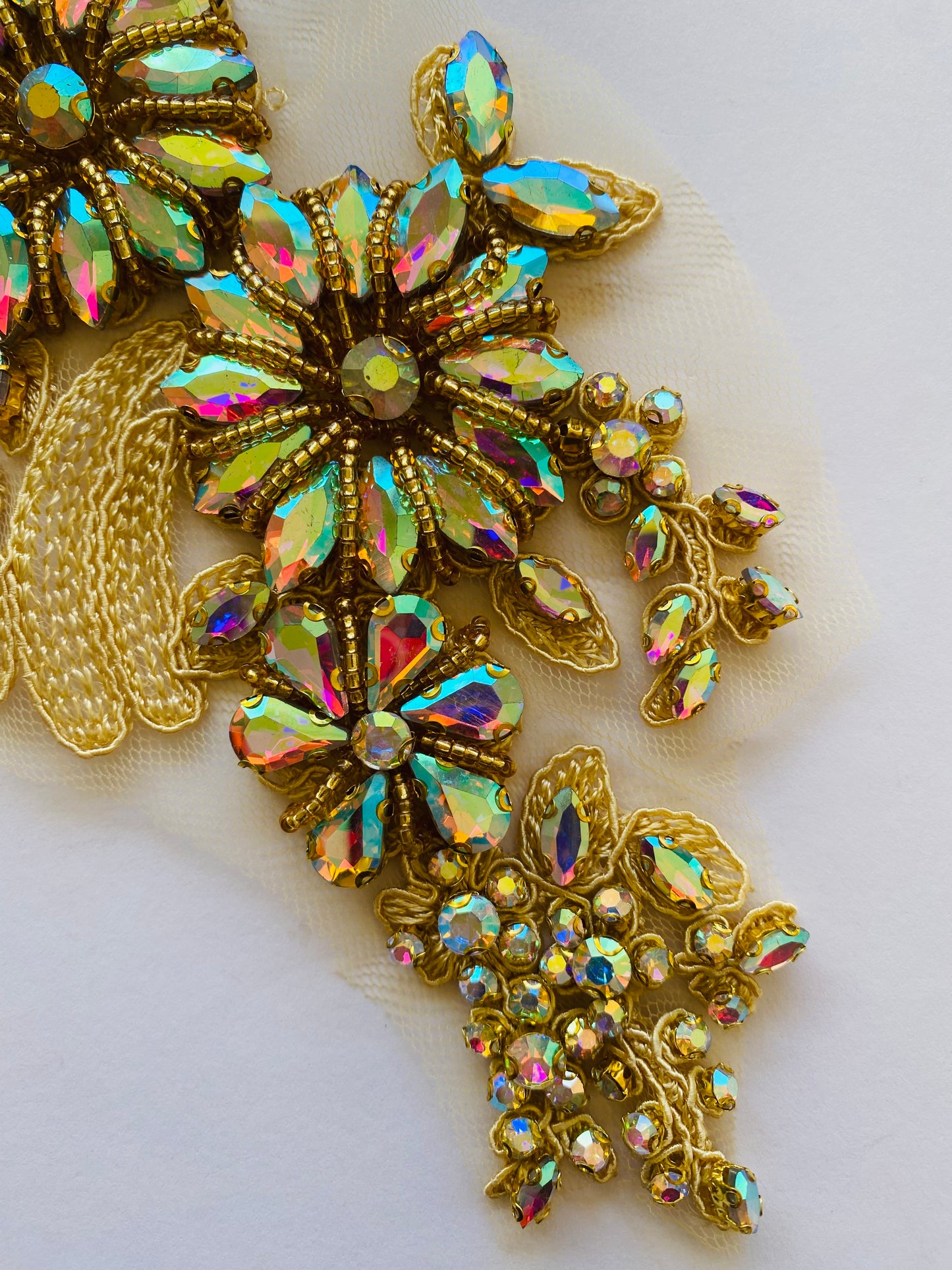 Gold AB  Glass Beaded Applique - BL#31