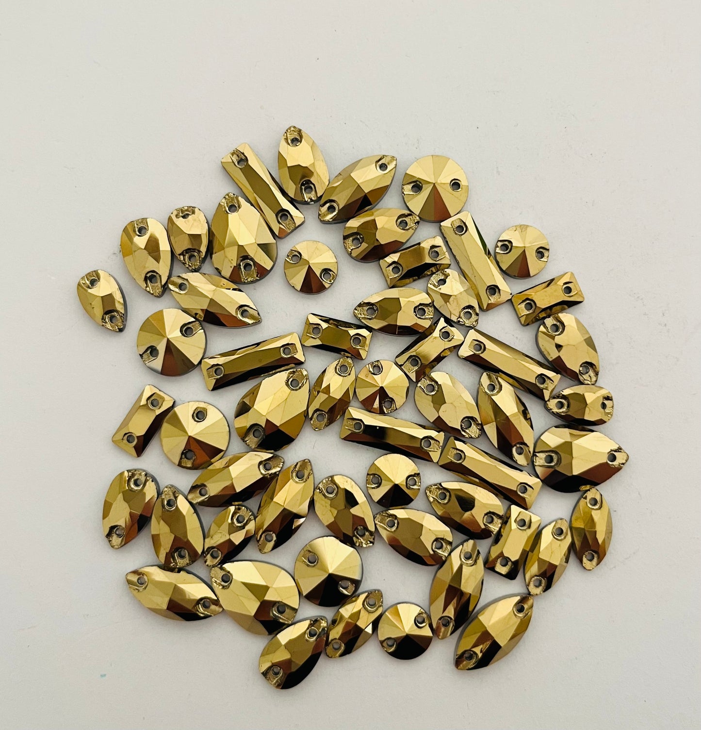 Gold Aurum  - Mixed Glass Shapes