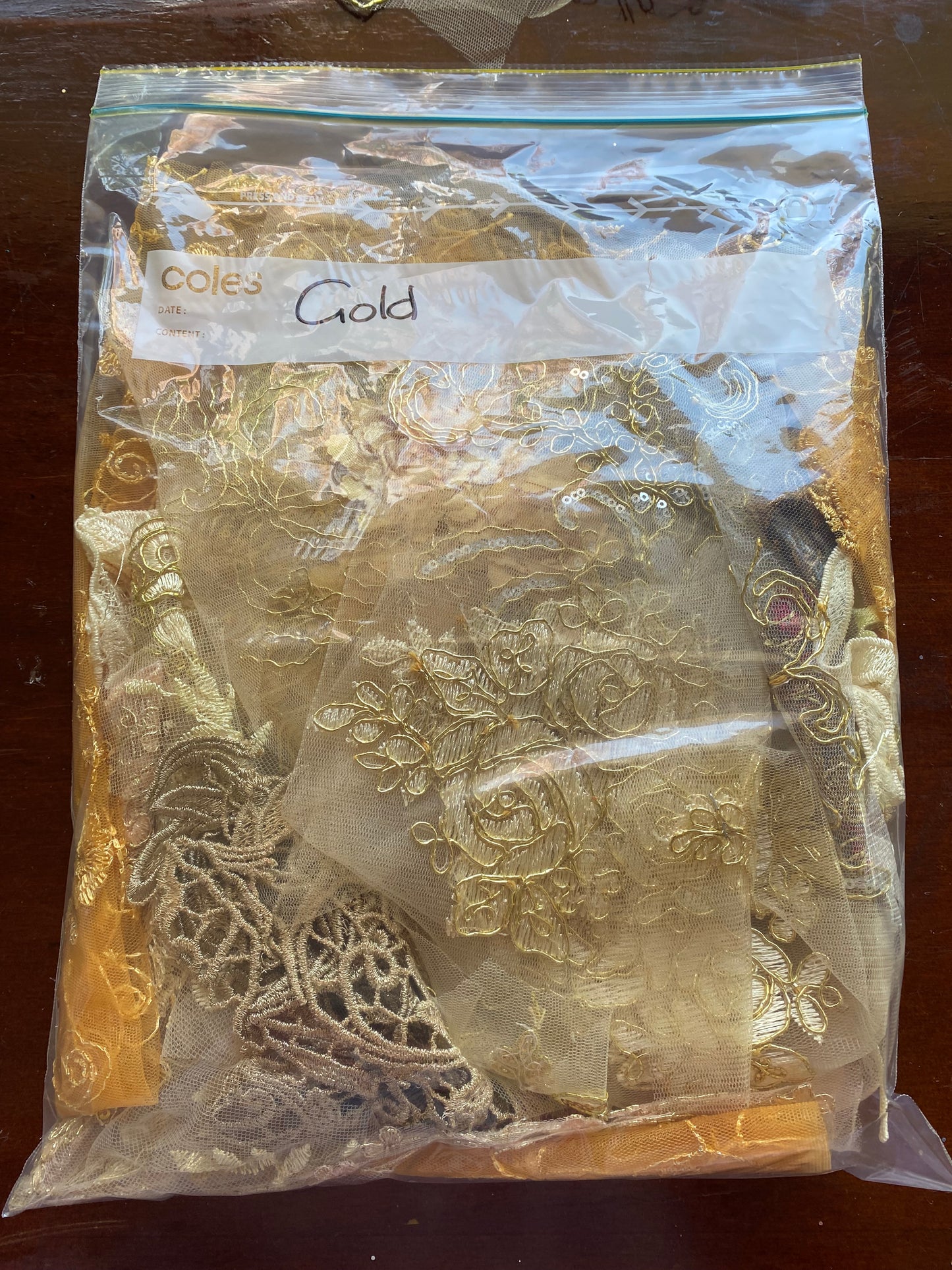 Lace Remnants -#15 Gold and Yellow