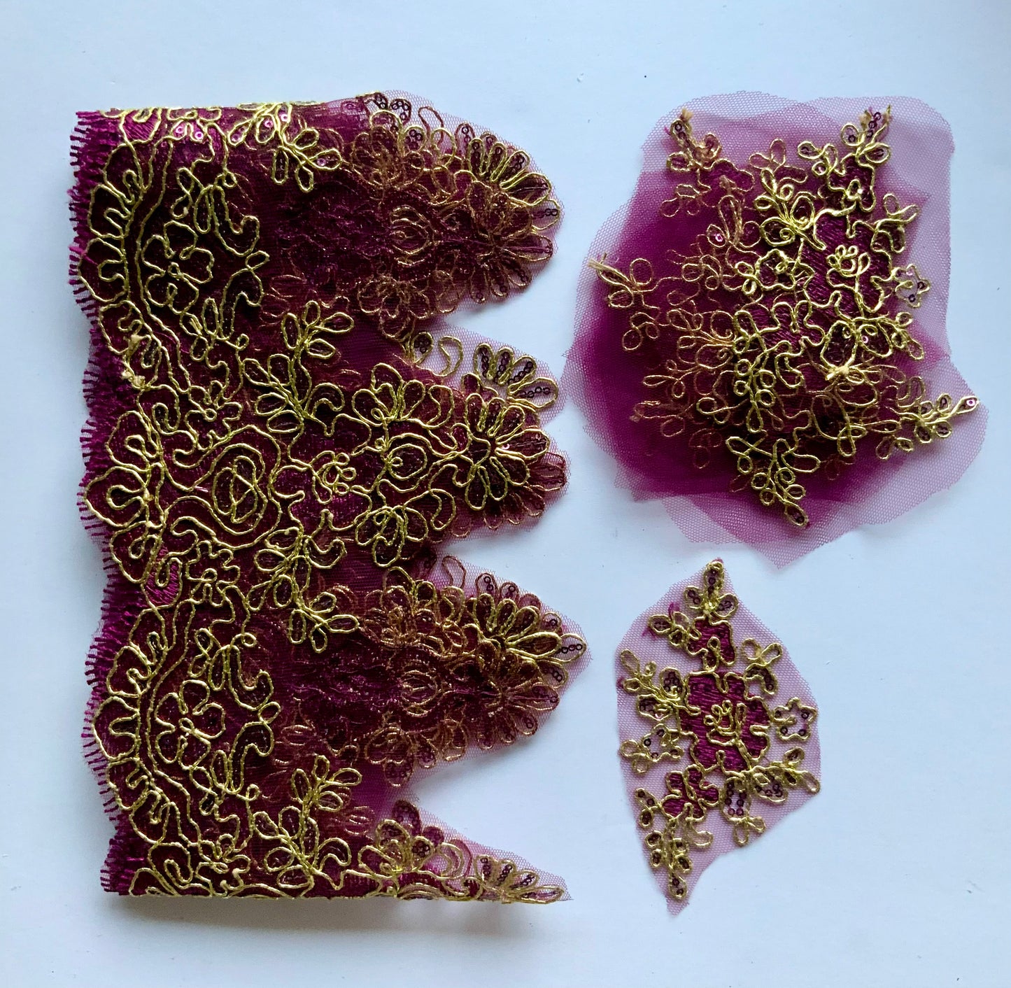 Grace Lace Border Trim- Plum