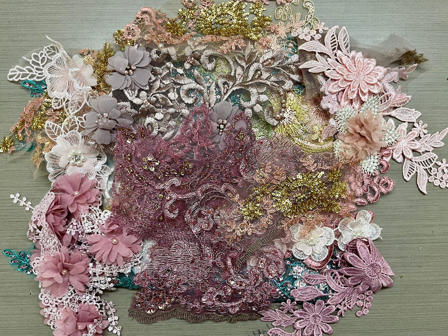 Lace Remnants -Dusky Pink