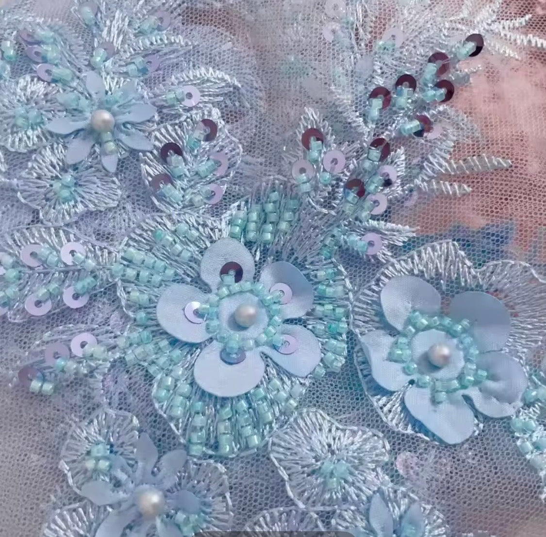 Beaded Appliqué Posy #2 - 3D#