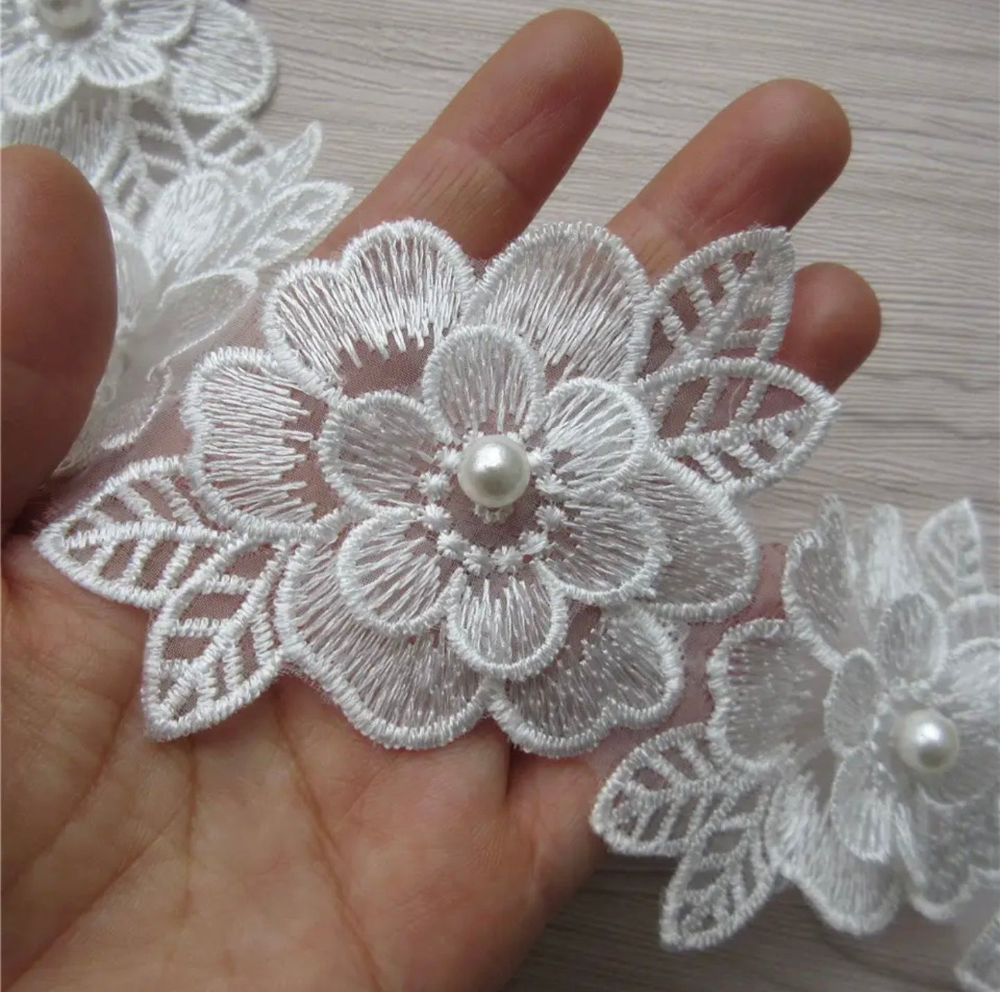 Pearl Lace Flower - White #PLFW