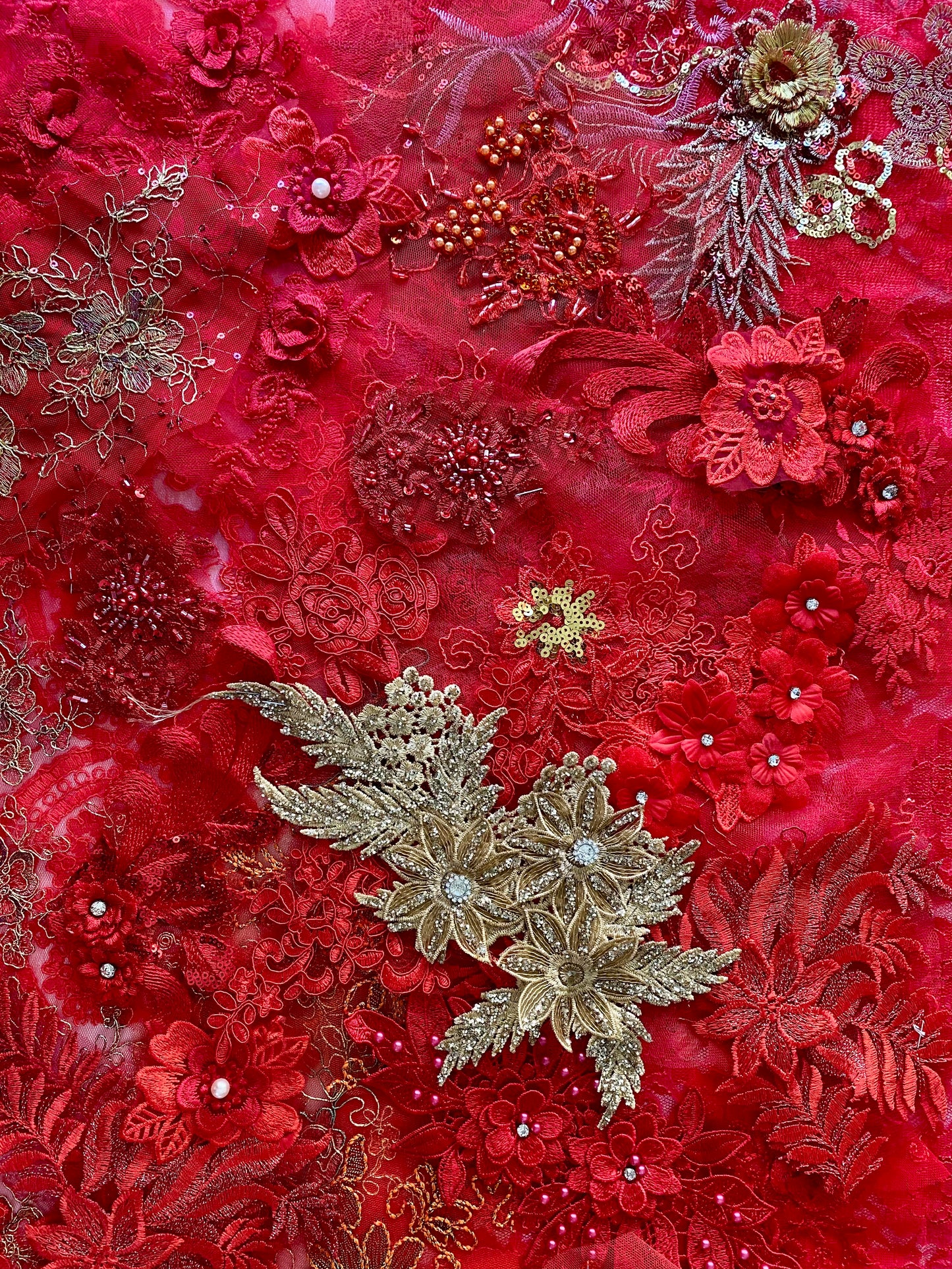 Lace Remnants -Red Mix