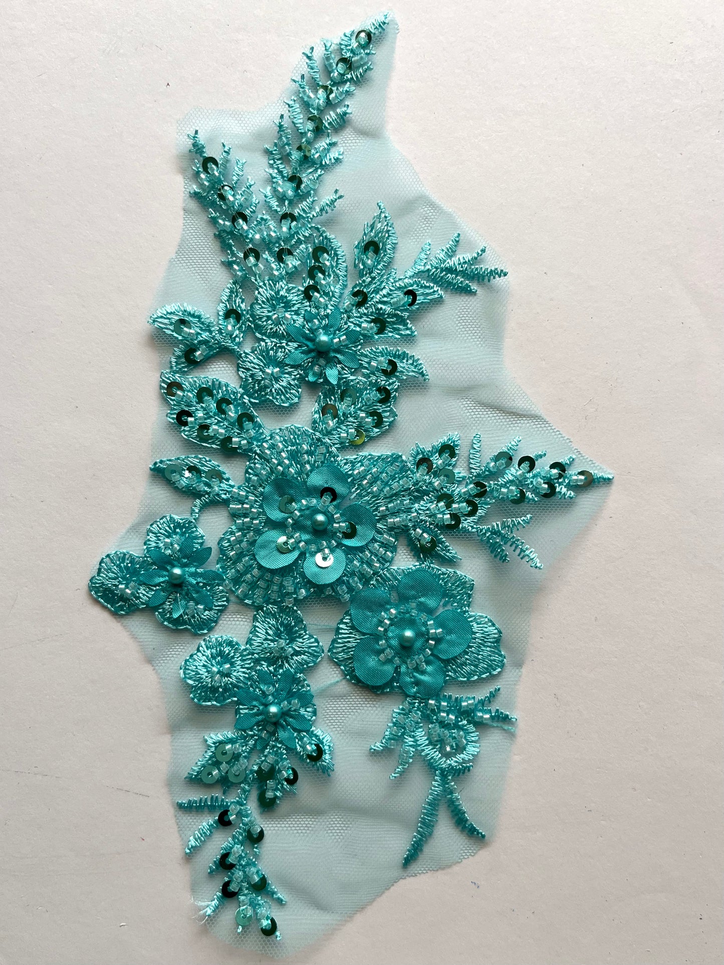 Beaded Appliqué Posy #1 - 3D#