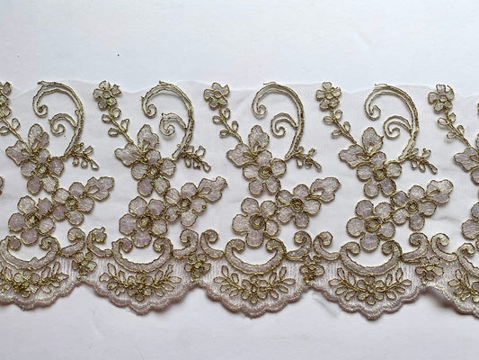 Daisy Lace Border - Silver