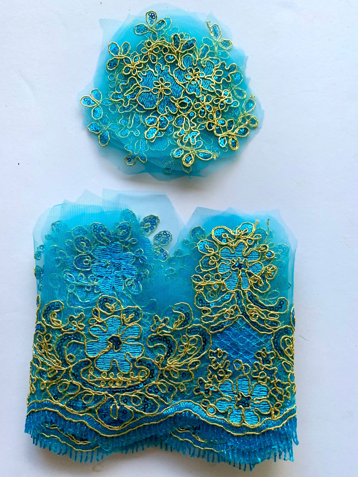 May Lace Border - Turquoise