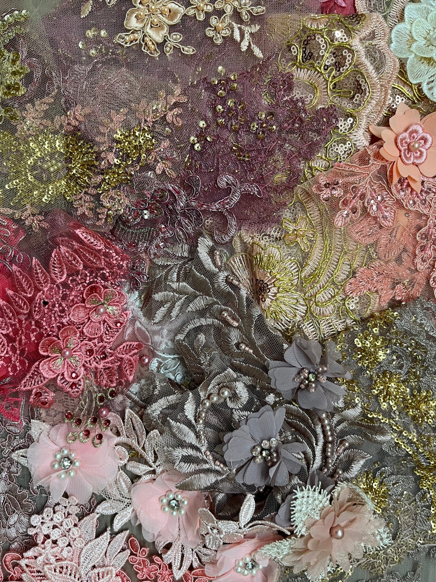 Lace Remnants -Peach Pink