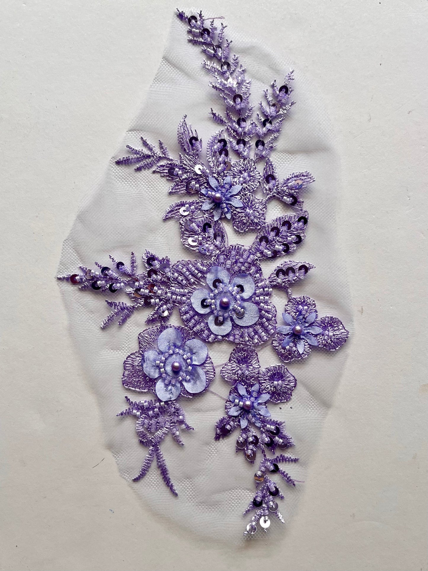 Beaded Appliqué Posy #1 - 3D#