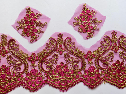 Bella Lace Border - Fuchsia