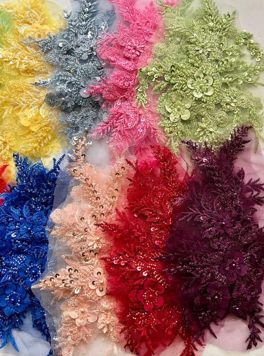 Beaded Appliqué Posy #2 - 3D#