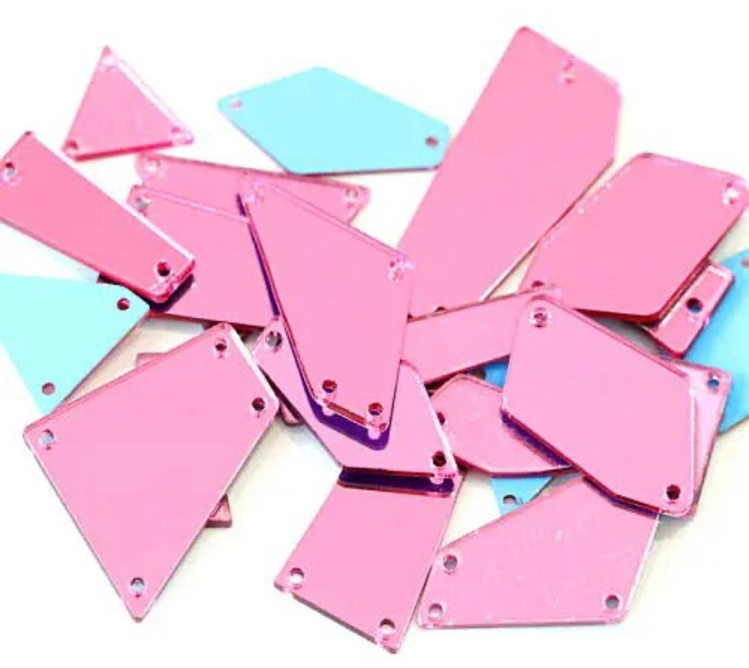 Acrylic Mirror Pieces Pink