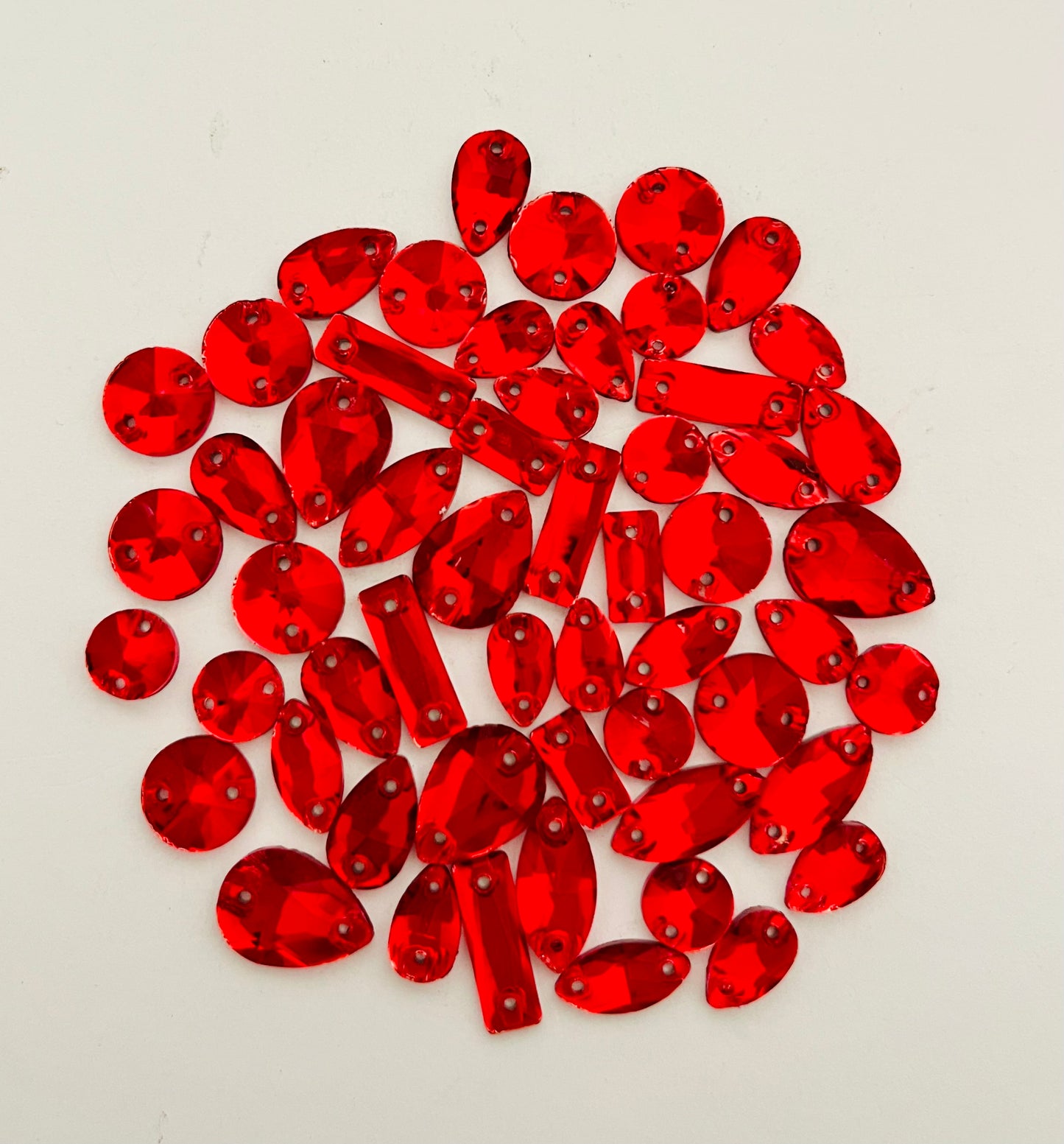 Light Siam - Mixed Glass Shapes