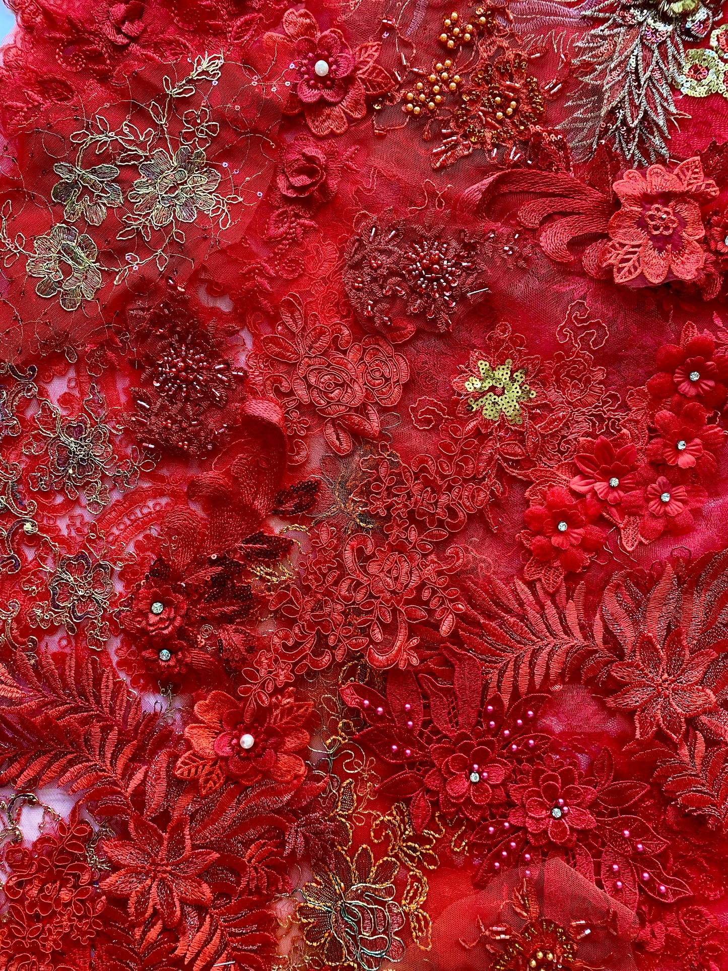 Lace Remnants -Red Mix