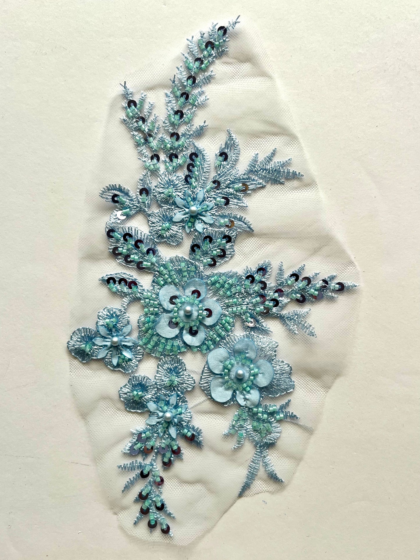 Beaded Appliqué Posy #1 - 3D#