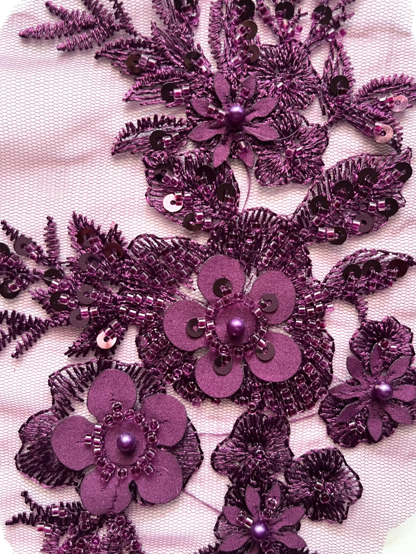 Beaded Appliqué Posy #1 - 3D#