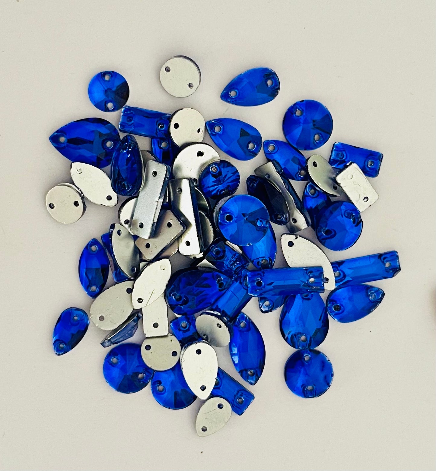 Lt Sapphire - Mixed Glass Shapes