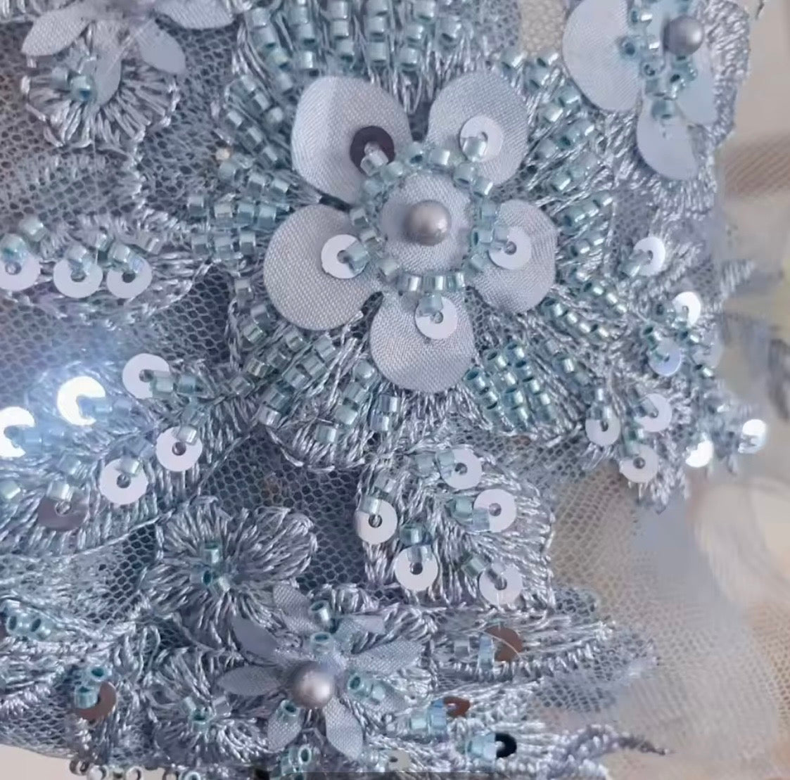 Beaded Appliqué Posy #2 - 3D#