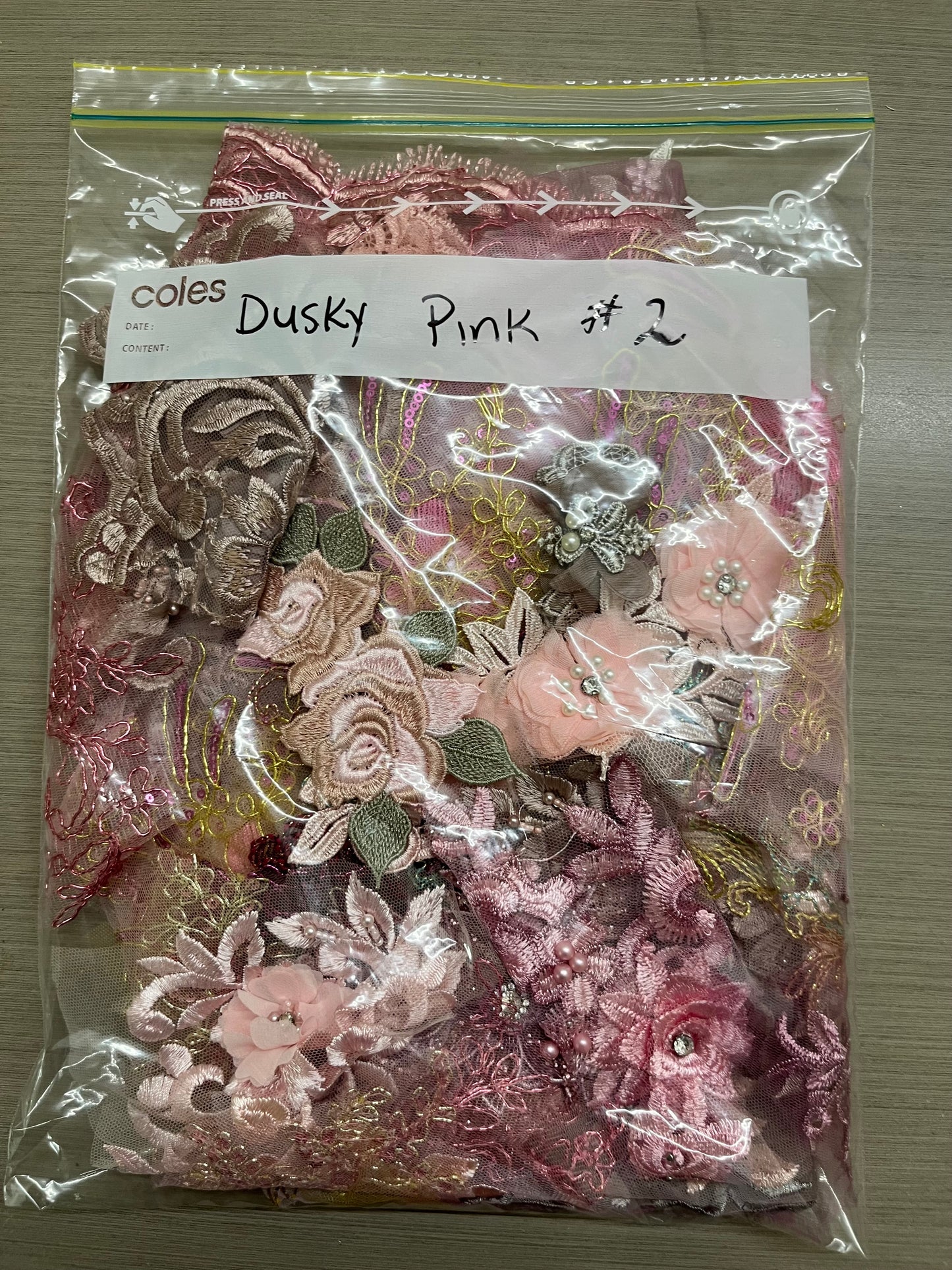 Lace Remnants -Dusky Pink