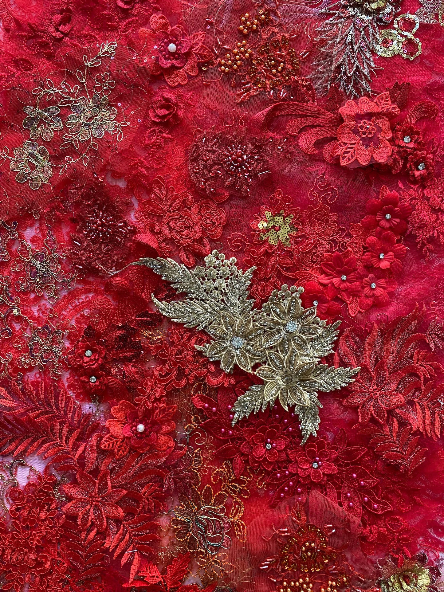 Lace Remnants -Red Mix