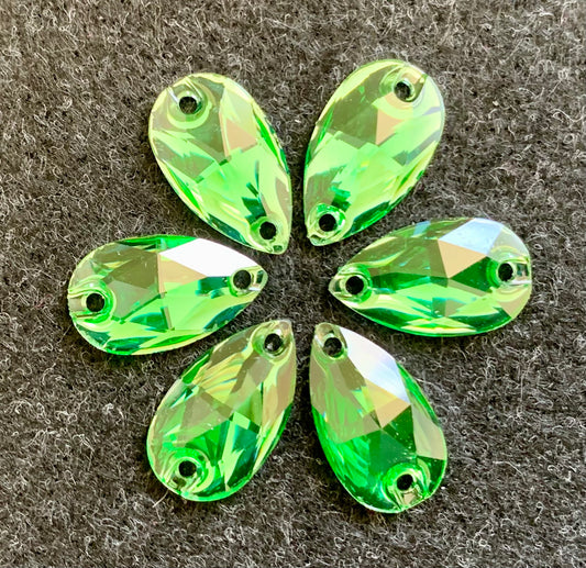 Teardrop Acrylic Sew On - Peridot