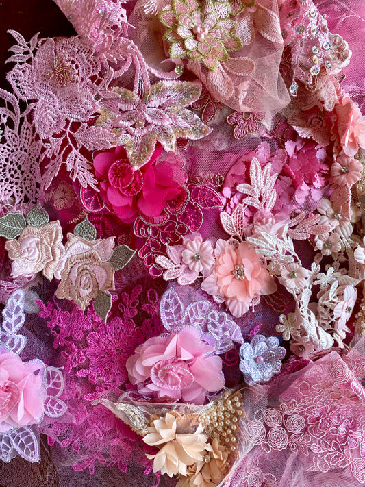Lace Remnants -#11 Pink Mix