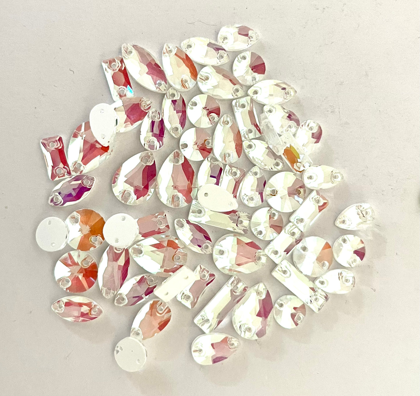 Mocha Opal Crystal AB - Mixed Glass Shapes