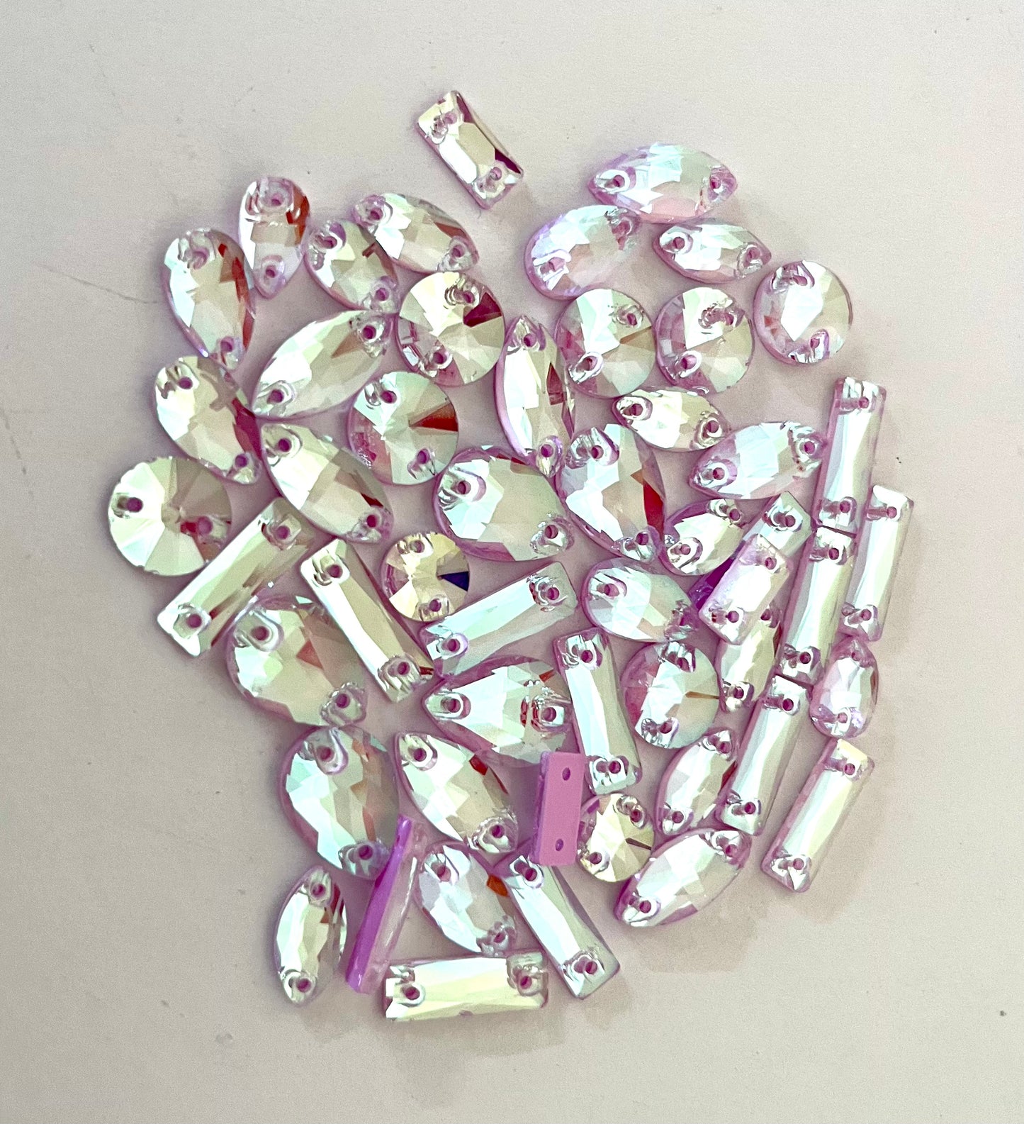 Mocha Opal Purple - Mixed Glass Shapes