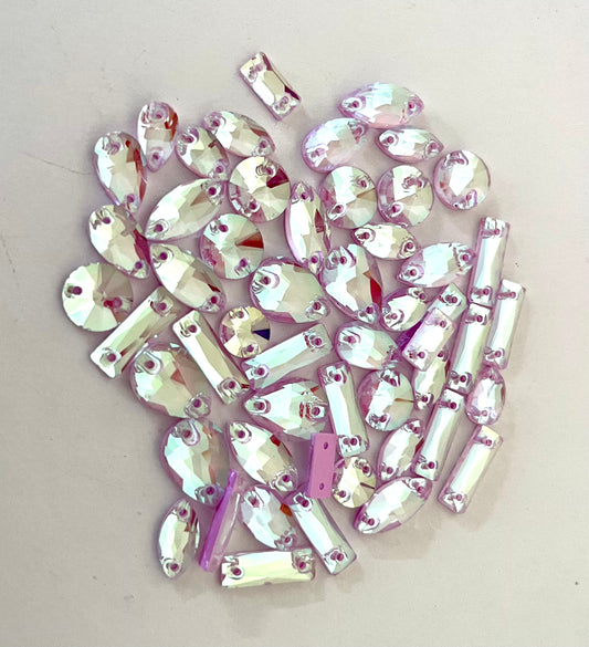 Mocha Opal Purple - Mixed Glass Shapes