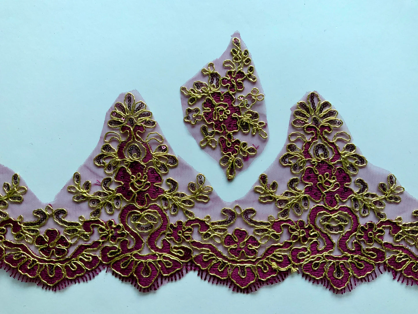 Grace Lace Border Trim- Plum