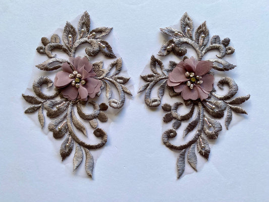 Dusky Coffee Applique #1 - 3D#101