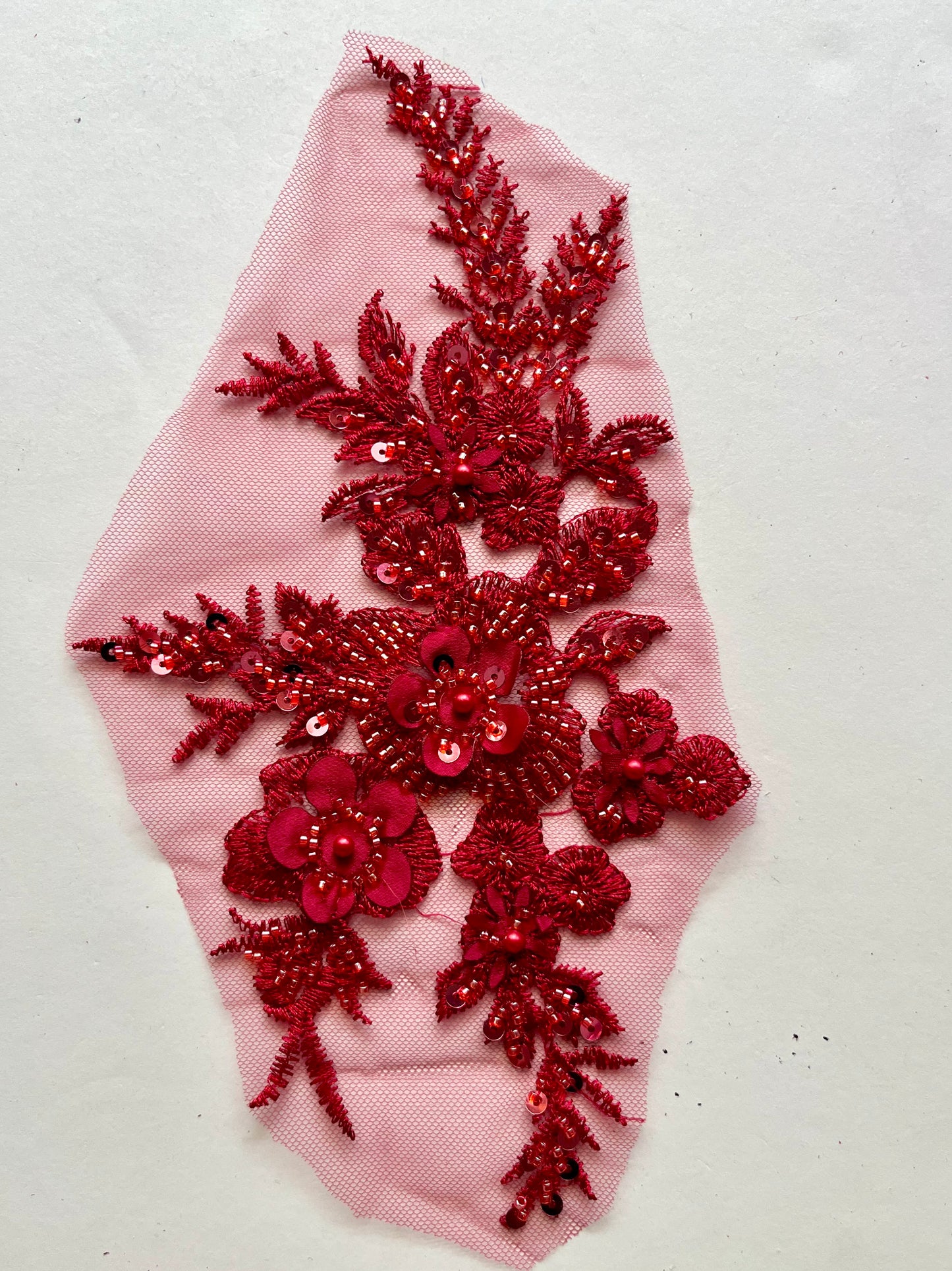 Beaded Appliqué Posy #1 - 3D#