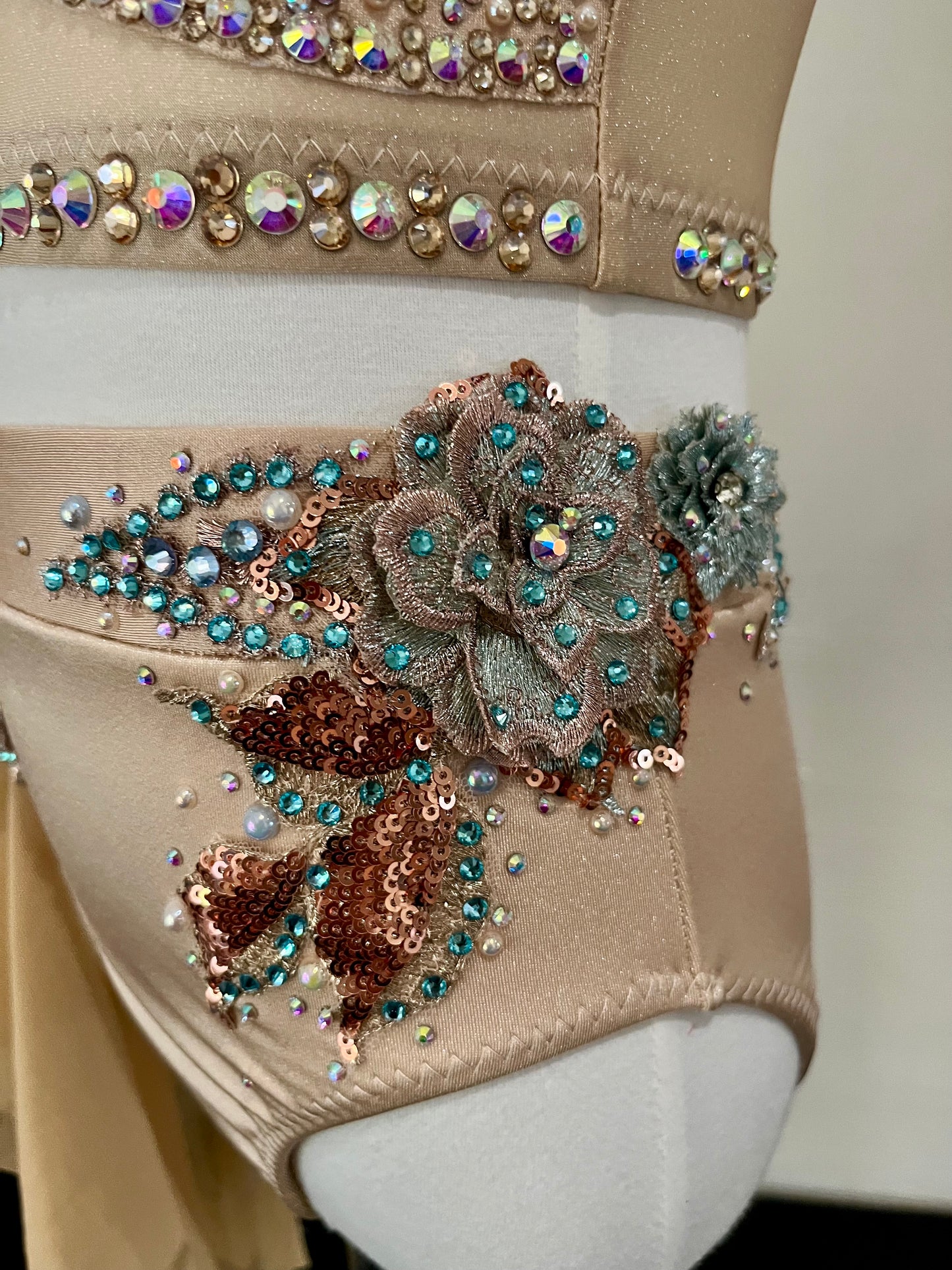 Teal and Rose Gold Lyrical Size 6