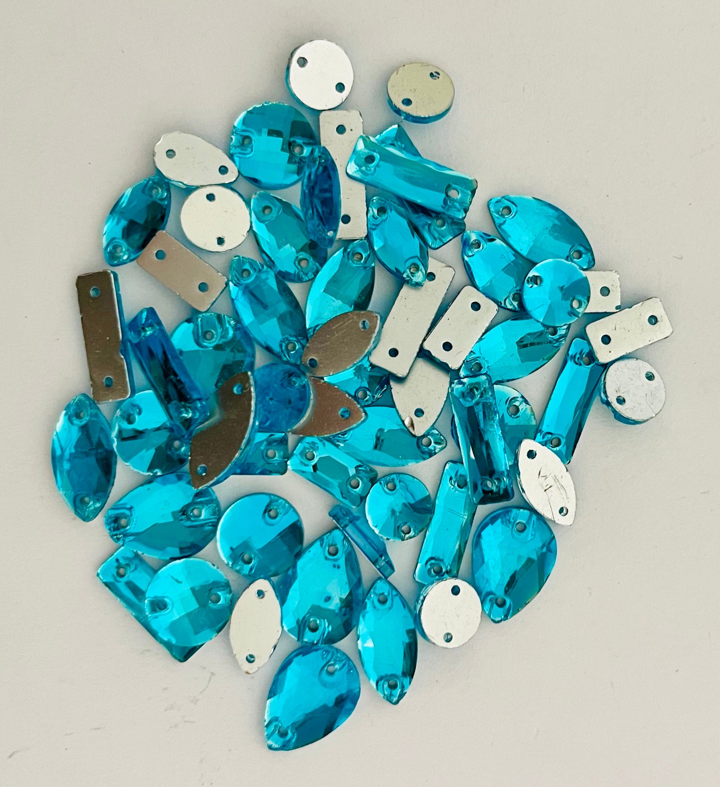 Aquamarine - Mixed Glass Shapes